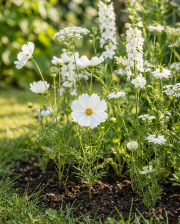 White Summer Mix Shades 20 til 80 cm – etårige blomsterfrø fra SeedsChoice
