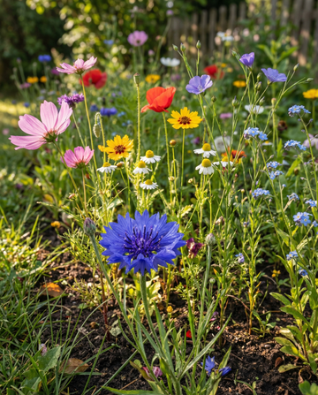 Vildblomstermix 5 g pakke (Linum usitatissimum) – etårige blomsterfrø fra SeedsChoice