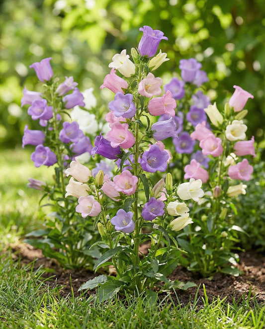 Canterbury Bells (Campanula medium) – frø til toårig blomsterblanding fra SeedsChoice