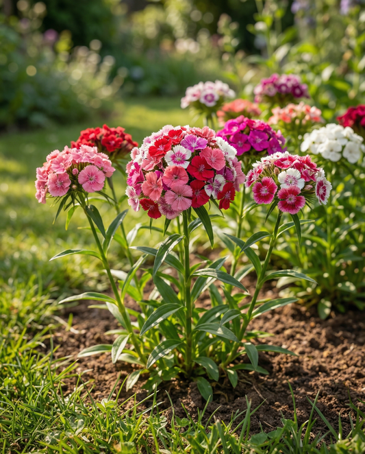Sweet William Mixed Colors (Dianthus barbatus) – frø til toårig blanding fra SeedsChoice