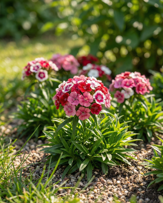 Sweet William Dwarf Mixed (Dianthus barbatus) – frø til toårige blomster fra SeedsChoice