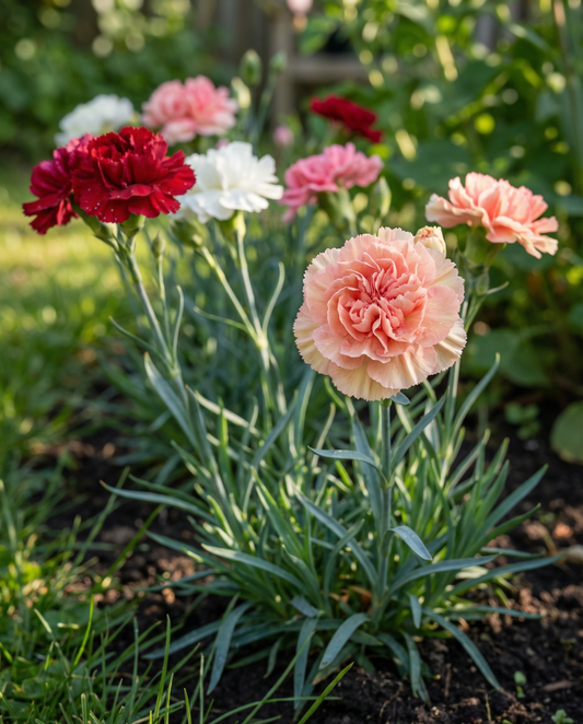 Nellike Grenadin Mixed (Dianthus caryophyllus) – toårig blandingsfrø fra SeedsChoice