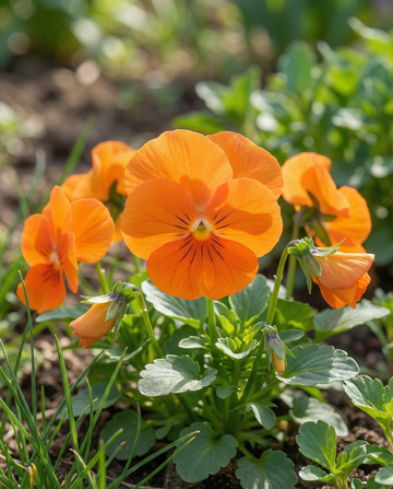 Stedmoderblomst Pure Orange (Viola wittrockiana) – toårige blomsterfrø fra SeedsChoice