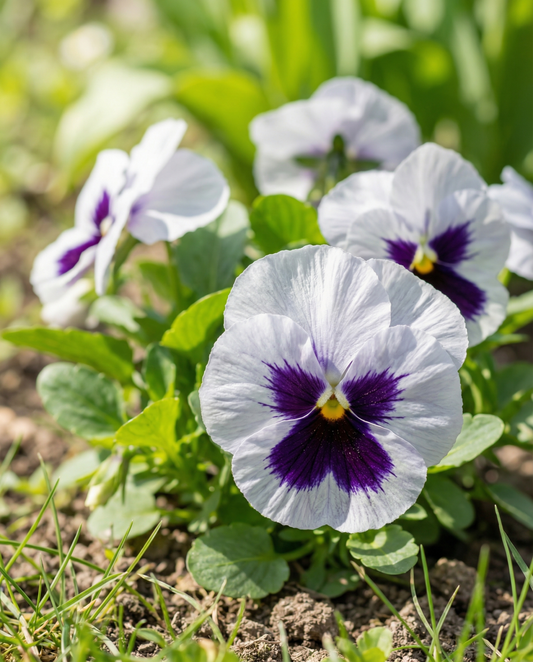 Stedmoderblomst Silverbride (Viola wittrockiana) – toårige blomsterfrø fra SeedsChoice