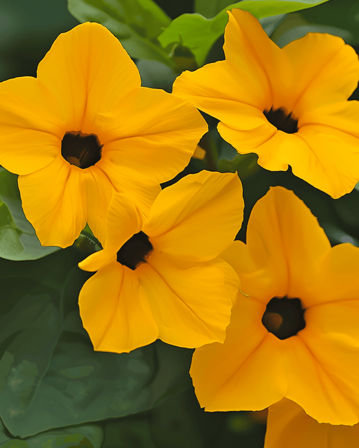 Black Eyed Susan Climber-frø (Thunbergia alata) – flerårig klatreplante