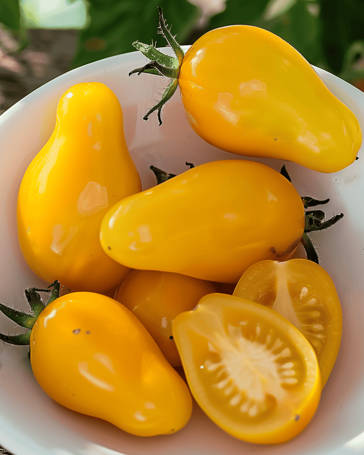 Gul pære-cherrytom frø (Solanum lycopersicum) – enårig grøntsag