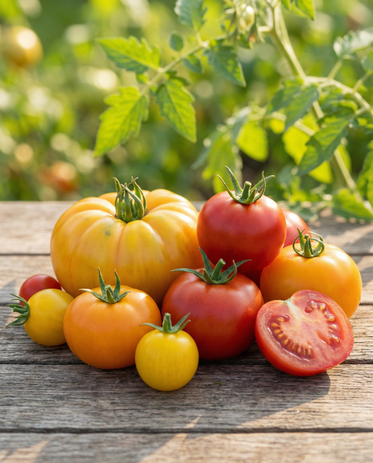 Tomat Mixed Colours Mix (Solanum lycopersicum) – frø til ettårige grøntsager fra SeedsChoice