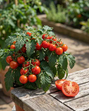 Tiny Tim cherrytomato (Solanum lycopersicum) – etårige grøntsagsfrø fra SeedsChoice