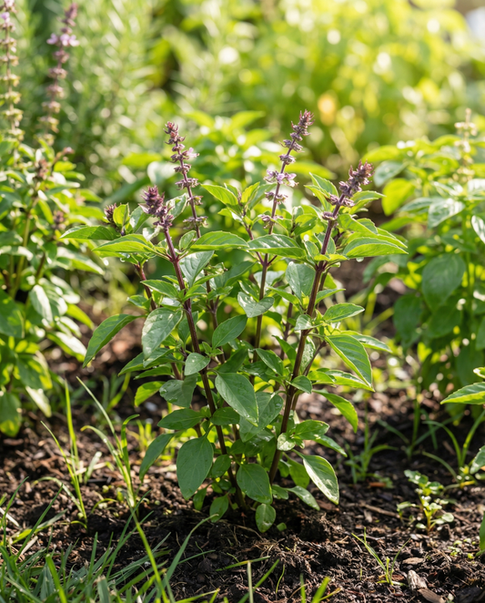 Kanelbasilikum (Ocimum basilicum) – frø til enårig urt fra SeedsChoice