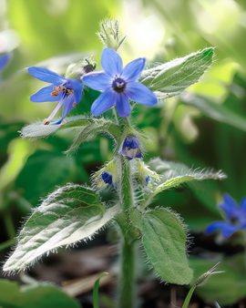 Hjulkronefrø Borago officinalis etårig urt spiselige blomster