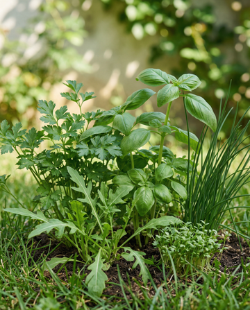 Mixture Culinary Blend Basil Parsley Chive Rocket Cress – enårige urtefrø fra SeedsChoice
