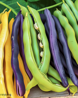 Pole Beans Seeds Three Color Mix Phaseolus Vulgaris Annual
