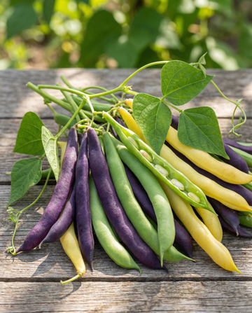 Stangbønner Trefarvet blanding (Phaseolus vulgaris) – etårige grøntsagsfrø fra SeedsChoice