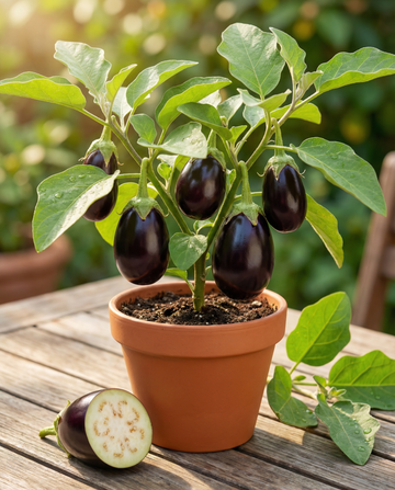 Mini Eggplant Patio Baby F1 (Solanum melongena) – annual vegetable seeds from SeedsChoice