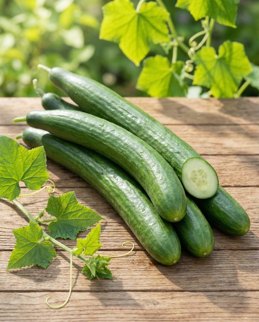 Agurk Chinese Slangen (Cucumis sativus) – frø til enårig grøntsag fra SeedsChoice