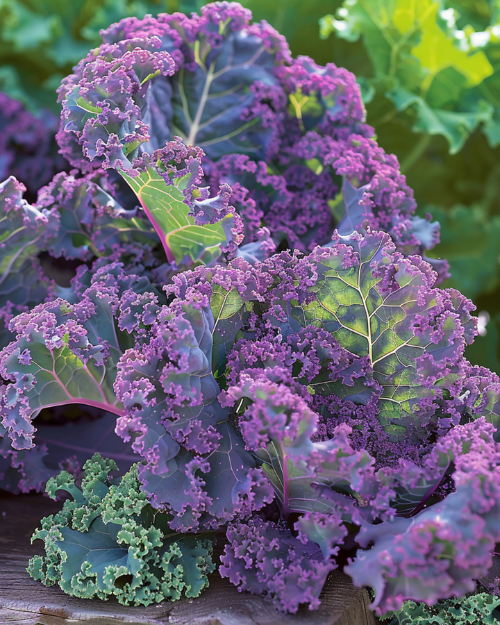 Kruset grønkål Scarlet Purple frø (Brassica oleracea) – etårig grønsag