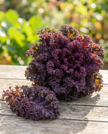 Kruset grønkål Scarlet Purple (Brassica oleracea) – etårigt grønsagsfrø fra SeedsChoice