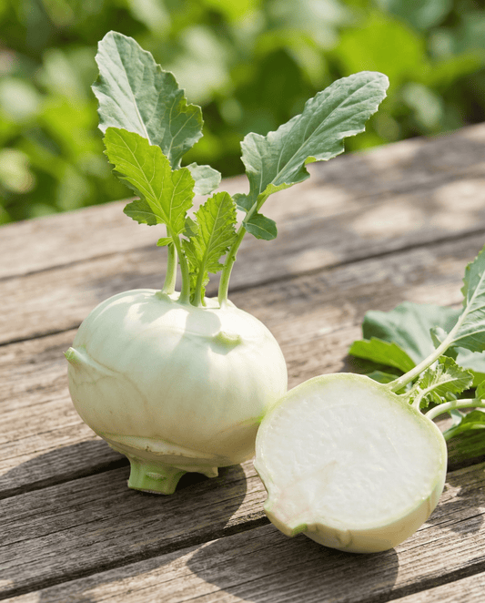 Kohlrabi Lanro (Brassica oleracea) – etårige grøntsagsfrø fra SeedsChoice