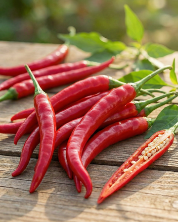 Cayennepeber Long Slim Red (Capsicum annuum) – etårige grøntsagsfrø fra SeedsChoice