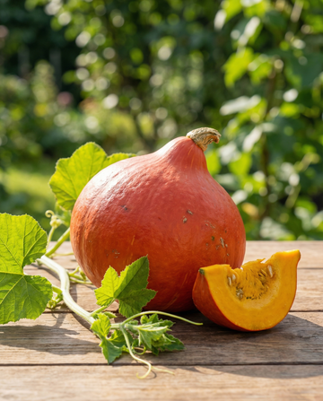 Græskar Uchiki Kuri Red (Cucurbita maxima) – frø til etårige grøntsager fra SeedsChoice