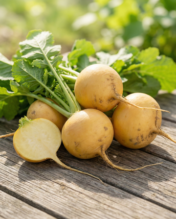 Have-majroe Goldana (Brassica rapa) – ettårige grøntsagsfrø fra SeedsChoice