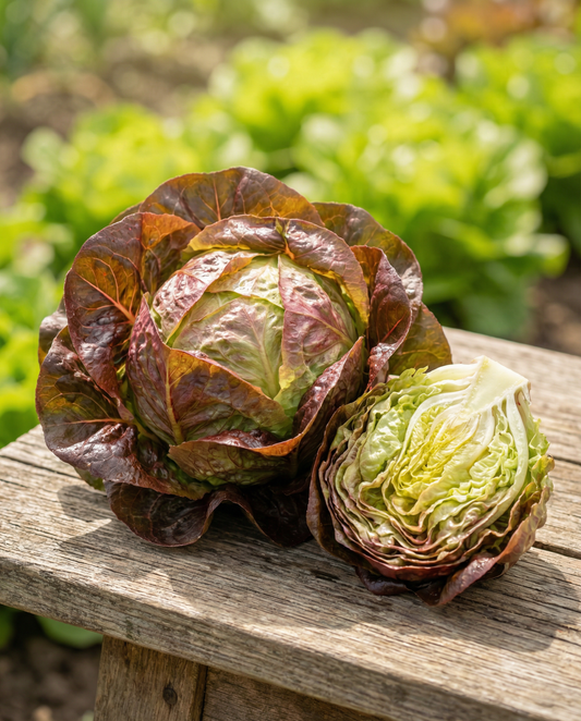 Rouge Grenobloise Lettuce (Lactuca sativa) – annual vegetable seeds from SeedsChoice