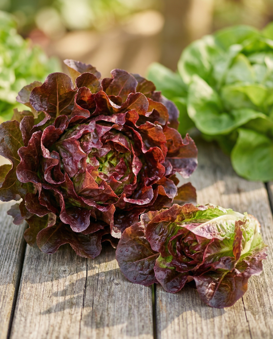 Rød Salad Bowl-bladlettuce (Lactuca sativa) – ettårige grøntsagsfrø fra SeedsChoice