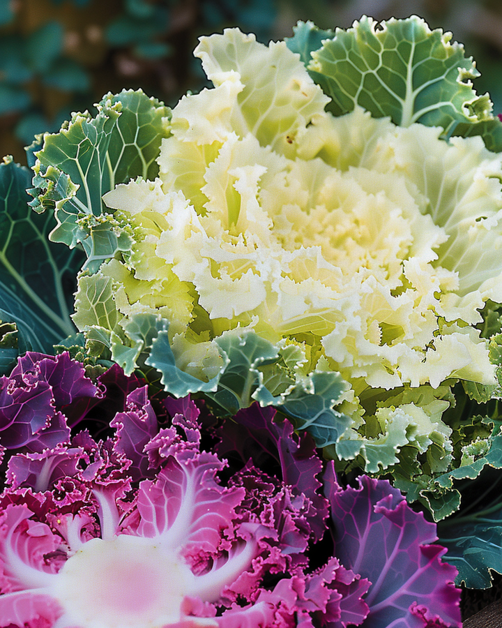 Ornamental Kale Mix Fringed Leaved Mixed seeds (Brassica oleracea) – annual vegetable
