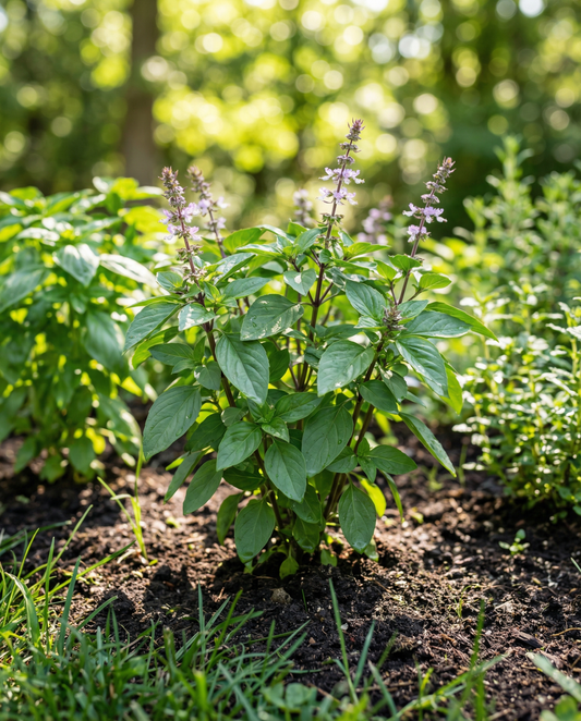 Kanelbasilikum (Ocimum basilicum) – økologiske frø til enårig urt fra SeedsChoice