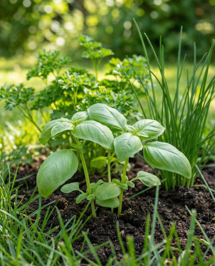 Kitchen Basil Parsley Chives Pots Chalkboard seeds – organic grow kit