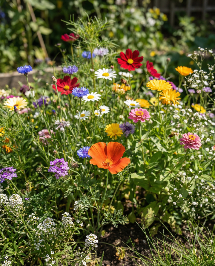 Sommerblanding til 25 m² dækning, 20 sorter – frø – etårige blomster