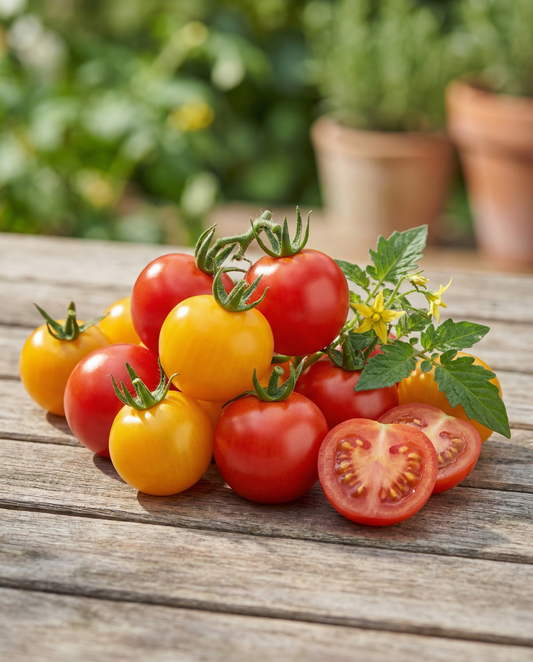 Sød kirsebærtomat mini-drivhus (Solanum lycopersicum) – dyrkningssæt med frø fra SeedsChoice