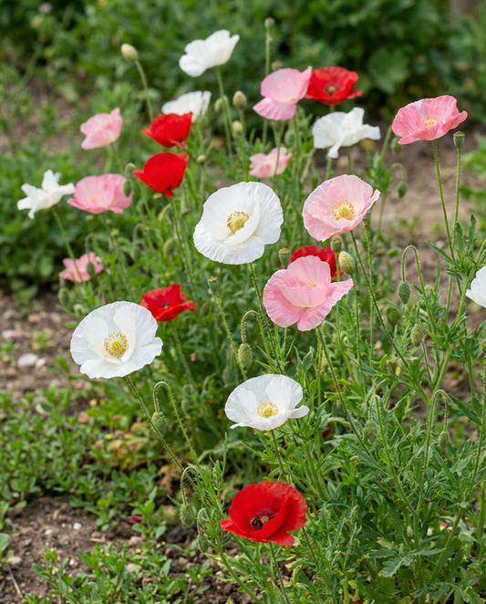 Valmue Mother Of Pearl (Papaver rhoeas) – etårige blomsterfrø fra SeedsChoice