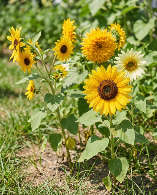 Solsikke 6 sorters samlingssæt (Helianthus annuus) – etårige blomsterfrø fra SeedsChoice