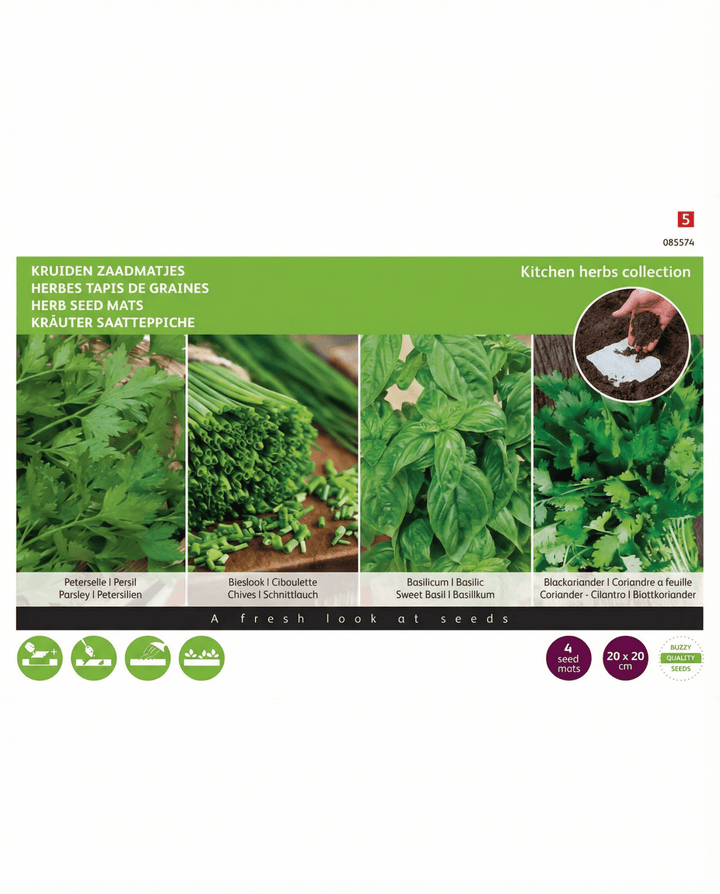 Mats 4 Pack 20x20 Cm seeds (Petroselinum crispum) – seed mats