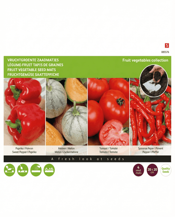 Fruit Mats 4 Pack 20x20 Cm frø (Capsicum annuum) – frømåtter