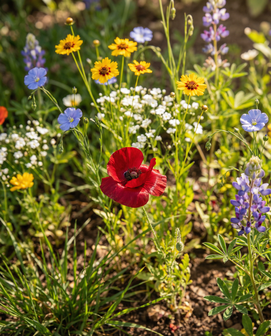 Native Mix, dækker 15m2 – etårige blomsterfrø fra SeedsChoice