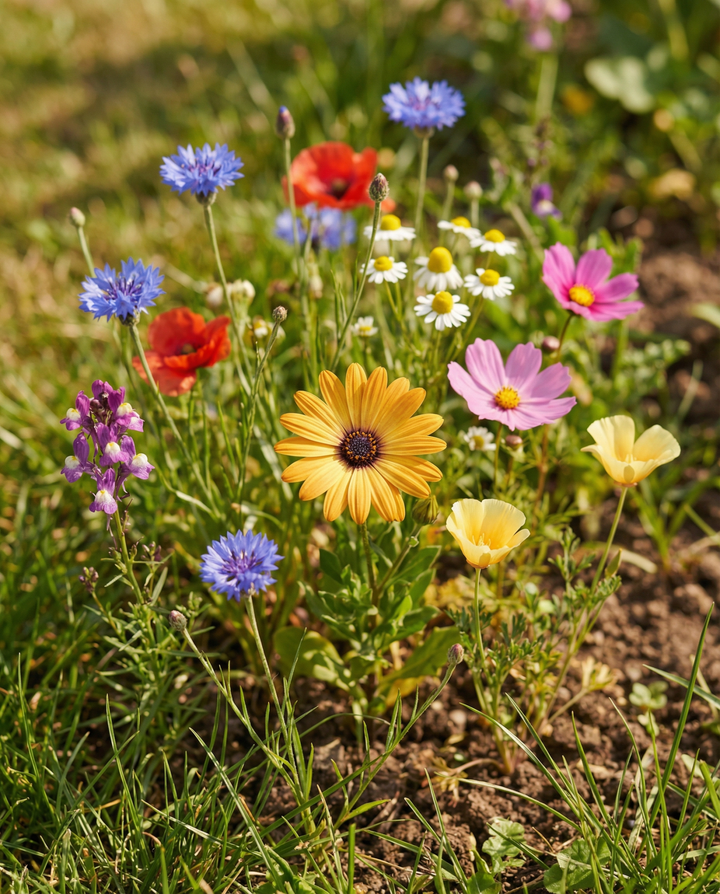 Roadside Wildflower Mix 100 m² dækning solrig plads frø – enårig blomst
