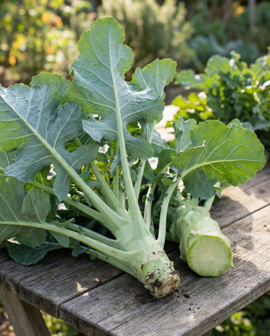 Foderkål Tronchuda (Brassica oleracea) – toårig grøntsagsfrø fra SeedsChoice