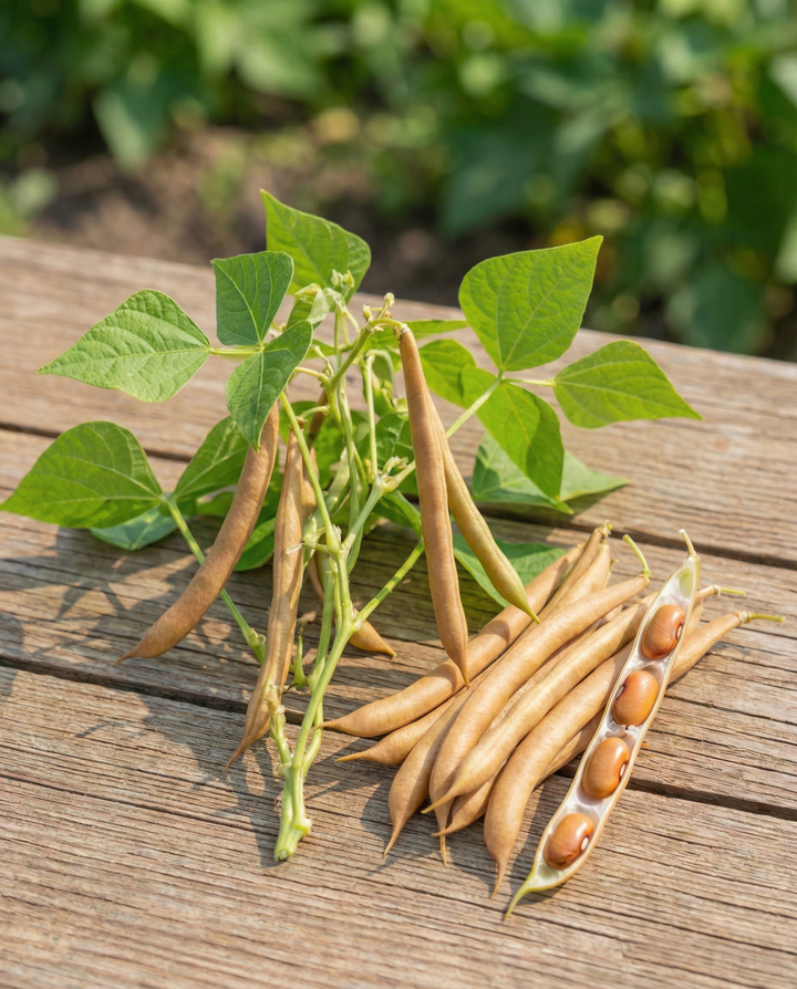 Buskbønnefrø Brown Dutch 25g (Phaseolus vulgaris) – etårig grøntsag